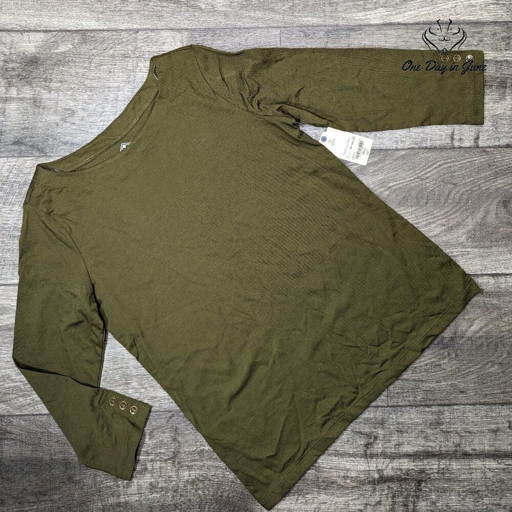 St. John's Bay Classic Boat Neck Long Sleeve Top Size S - Picture 1 of 5
